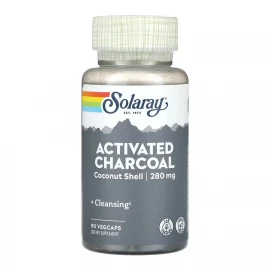 Активоване вугілля Solaray Activated Charcoal, Coconut 280 mg - 90 vcaps