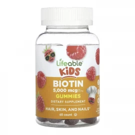 Біотин Lifeable Biotin 5,000 mcg Kids — 60 gummies