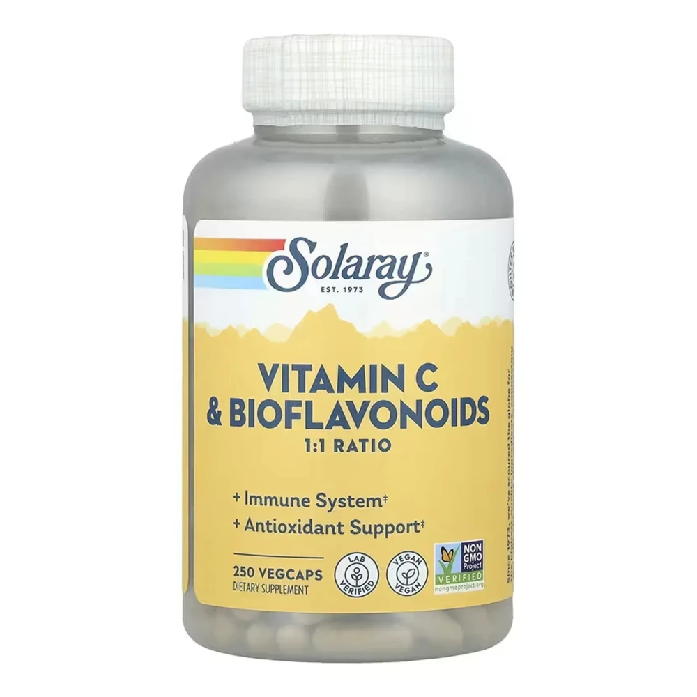 Вітамін С та біофлавоноїди Solaray Vitamin C & Bioflavonoids 1:1 500 mg — 250 vcaps