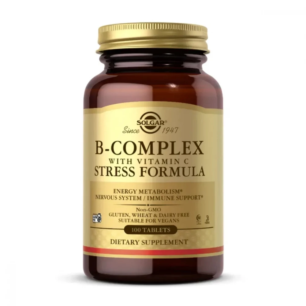 Вітаміни Solgar B-Complex with Vitamin C Stress Formula - 100 tabs