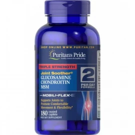 Глюкозамін хондроїтин Puritan's Pride Glucosamine Chondroitin MSM Triple Strength - 180 tabs