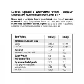 Енергетичні батончики Space Food Space Bite Nut Bar - 10x40 g 