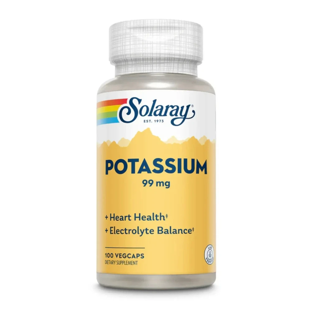 Калій Solaray Potassium 99 mg - 100 vcaps