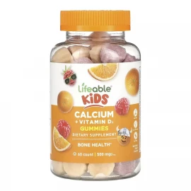 Кальцій з вітаміном D Lifeable Calcium + Vitamin D Kids - 60 gummies