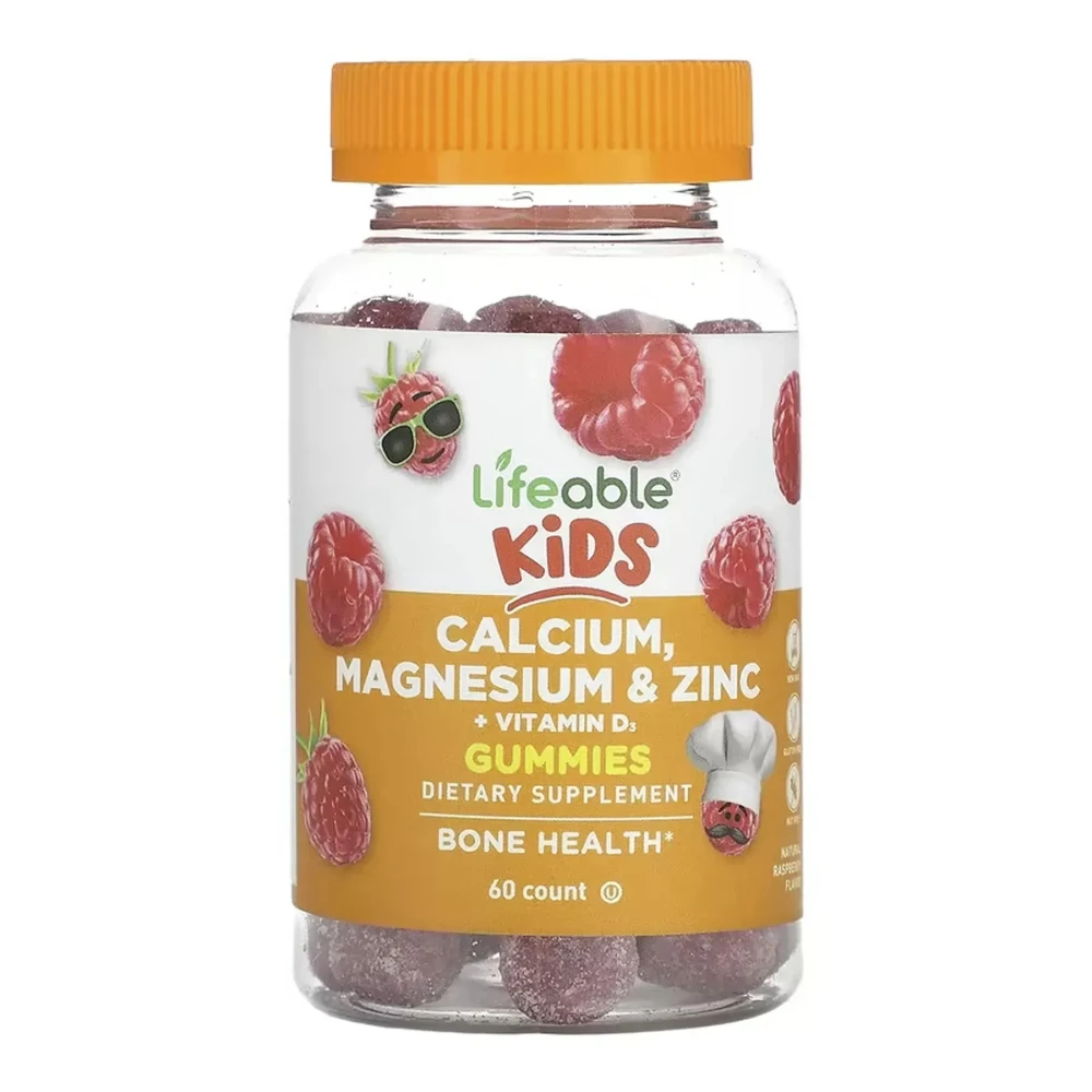 Мультикомплекс Lifeable Calcium Magnesium & Zinc + Vitamin D Kids — 90 gummies