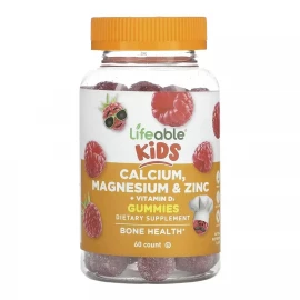 Мультикомплекс Lifeable Calcium Magnesium & Zinc + Vitamin D Kids — 90 gummies