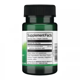 Пірролохінолінхінон Swanson PQQ Pyrroloquinoline Quinone 20 mg - 30 vcaps