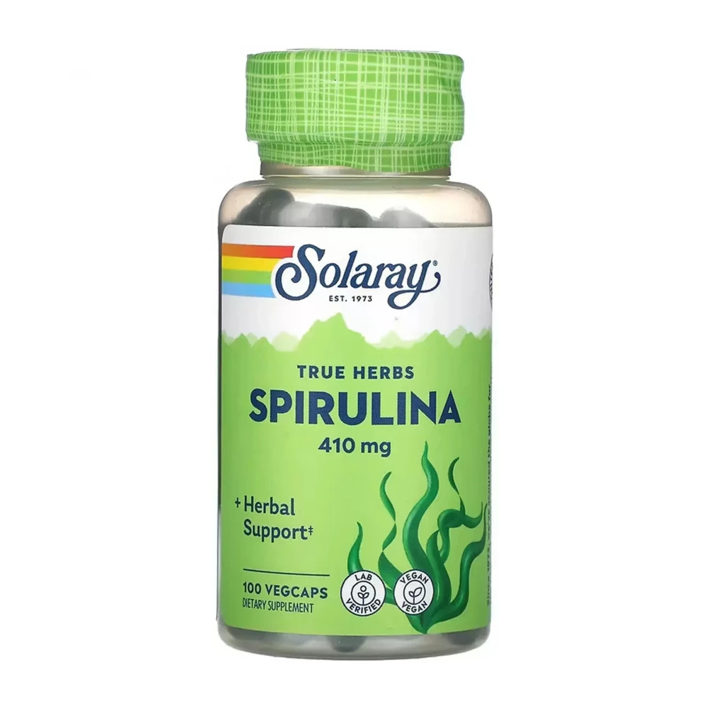Спіруліна Solaray Spirulina Algae 410 mg - 100 vcaps