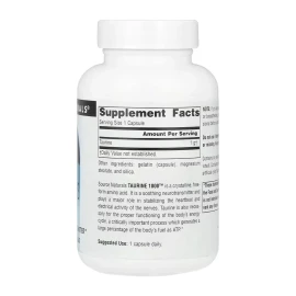Таурин Source Naturals Taurine 1000™ 1000 mg - 60 caps