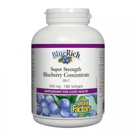 Чорниця Natural Factors BlueRich 500 mg — 180 softgels