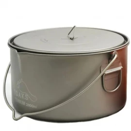 Каструля з розкладними ручками Toaks Titanium 2000 ml Pot with Bail Handle