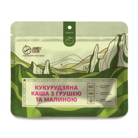 Каша James Cook кукурузная с грушей и малиной