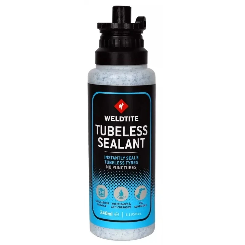 Герметик для безкамерних шин Weldtite 03063 Tubeless Sealant with Rubber Shred 240 мл