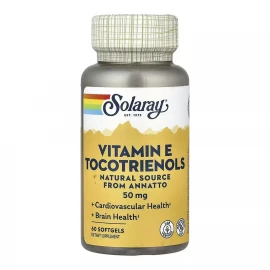 Вітамінний комплекс Solaray Vitamin E Tocotrienols, Annatto 50 mg - 60 softgels