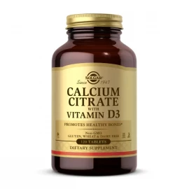 Цитрат кальцію Solgar Calcium Citrate with Vitamin D3 - 120 tabs