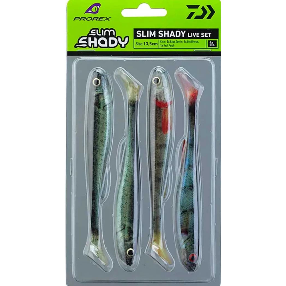 Силікон Daiwa Prorex Real Slim Shady 135 mm 13.5 g 4 pcs