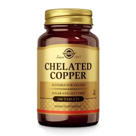 Хелатна мідь Solgar Chelated Copper - 100 tabs