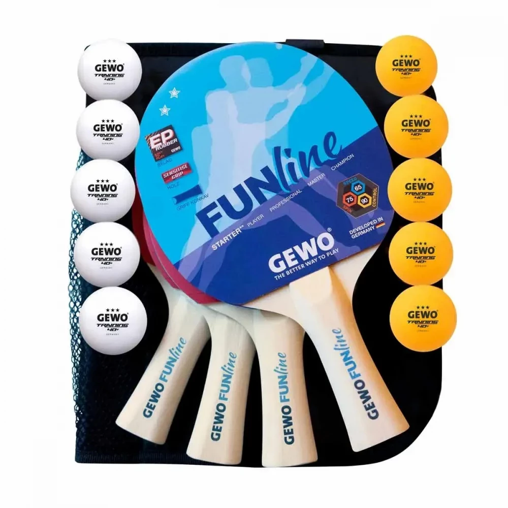 Набор для настольного тенниса Gewo Fun Time 4 Bats 10 Balls