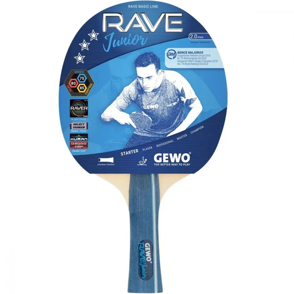 Ракетка для настольного тенниса Gewo PS Rave Junior FL