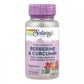 Берберин та куркумін Solaray Berberine & Curcumin 600 mg - 60 vcaps