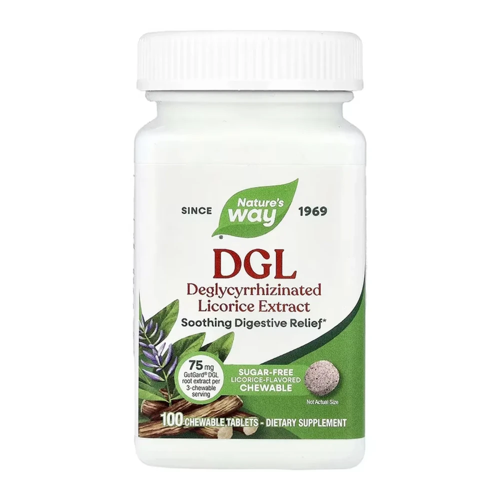 Экстракт солодки Nature's Way DGL (Sugar Free) - 100 chew tabs