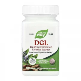 Экстракт солодки Nature's Way DGL (Sugar Free) - 100 chew tabs
