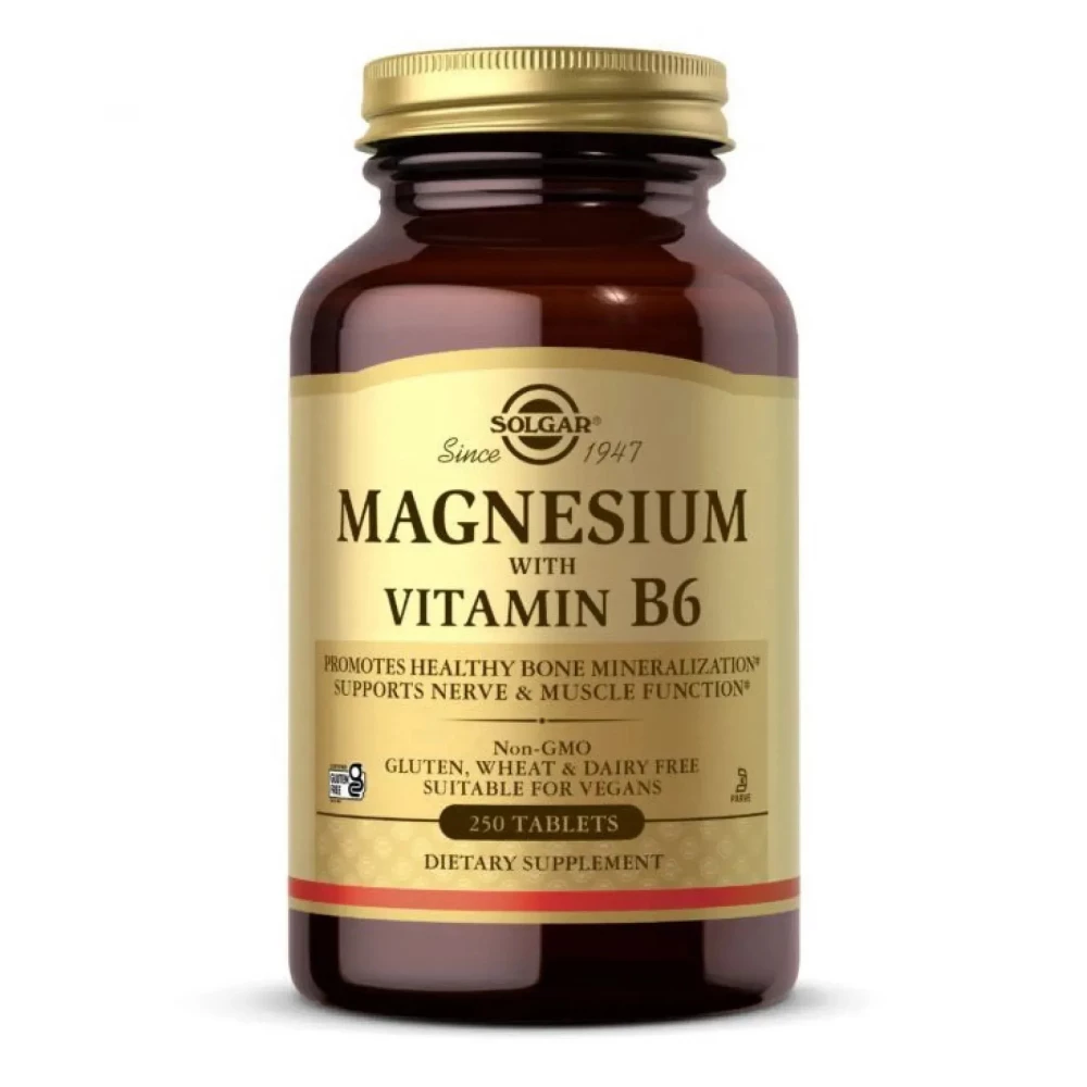 Магний и Витамин B6 Solgar Magnesium with Vitamin B6 - 250 tabs