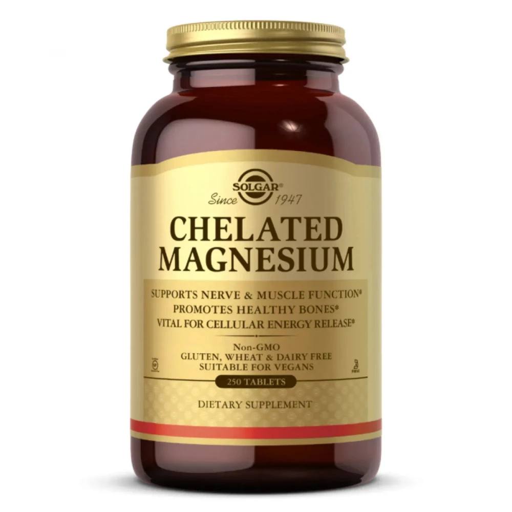 Магній хелат Solgar Chelated Magnesium - 250 tabs