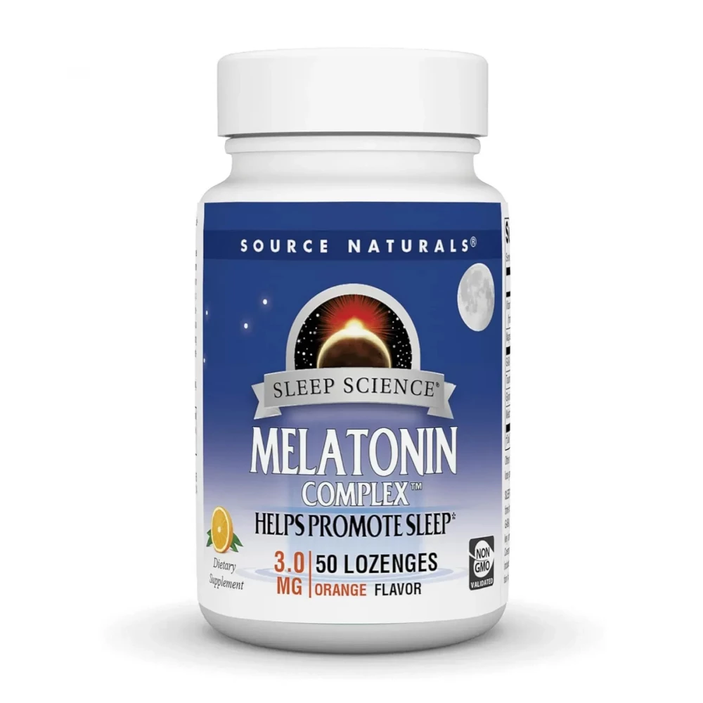 Мелатонін Source Naturals Sleep Science® Melatonin Complex™ 3 mg - 50 lozenges