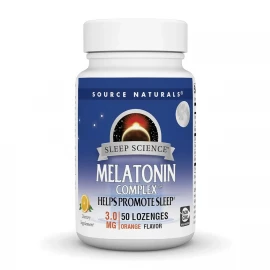 Мелатонін Source Naturals Sleep Science® Melatonin Complex™ 3 mg - 50 lozenges
