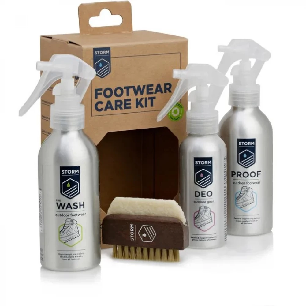 Набор для ухода за обувью Storm Footwear Care Kit (150 Pre-Wash, Proof, Odor Crunch, Brush)