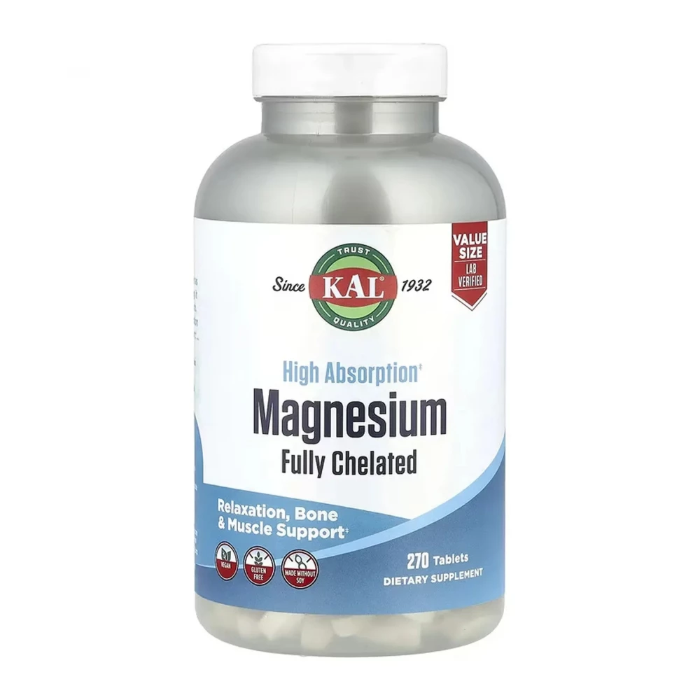 Магній хелат KAL Magnesium Fully Chelated - 270 tabs