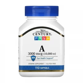 Вітамін A 21st Century A 3000 mcg (10,000 IU) - 110 softgels