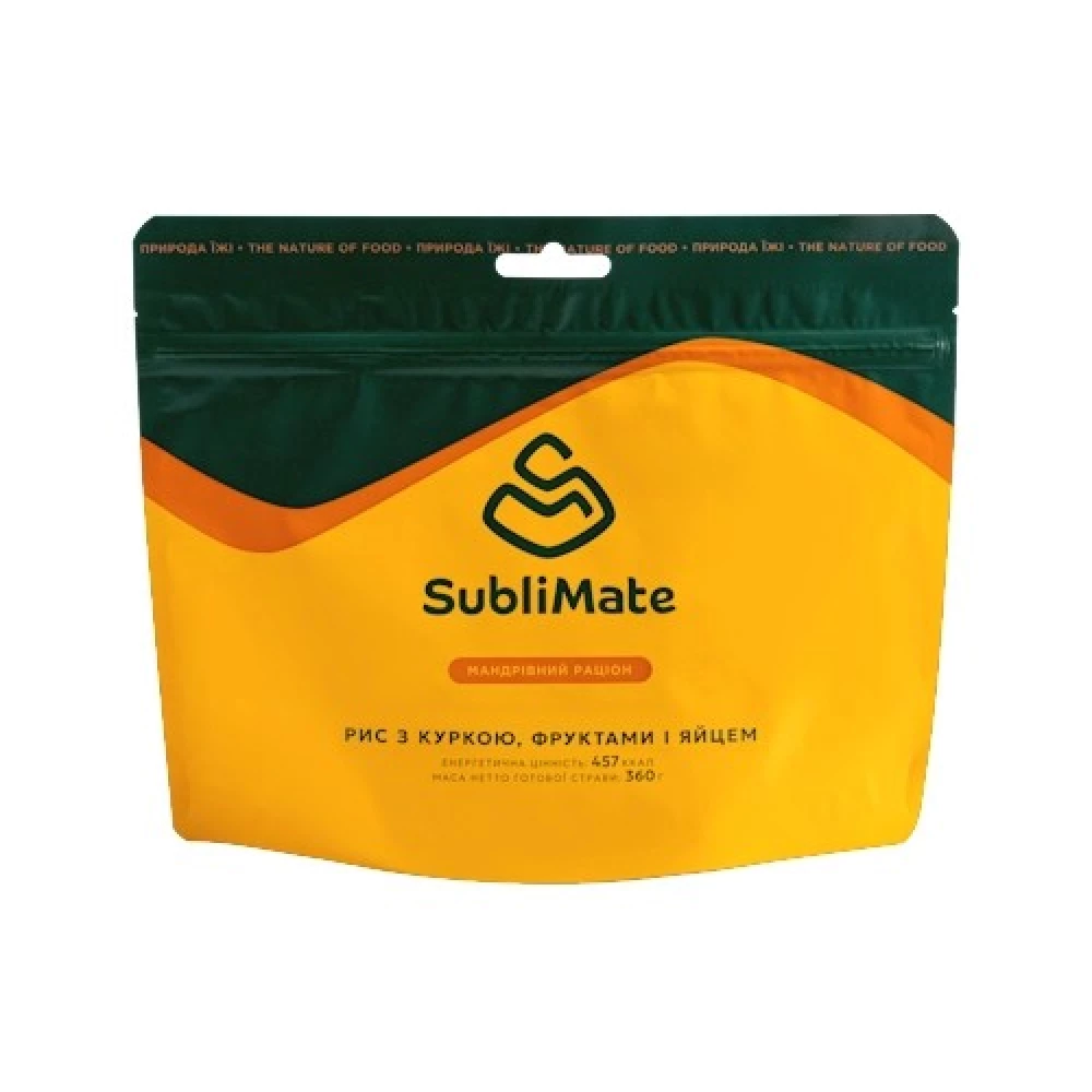 Рис SubliMate з куркою, фруктами та яйцем