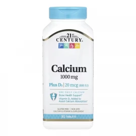 Кальцій 21st Century Calcium 1000 mg + D3 - 90 tabs