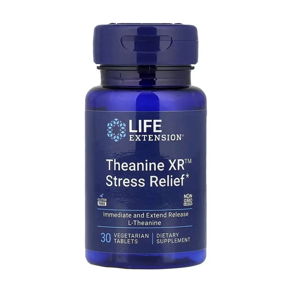 L-Теанін Life Extension Theanine XR™ Stress Relief - 30 vegetarian tablets