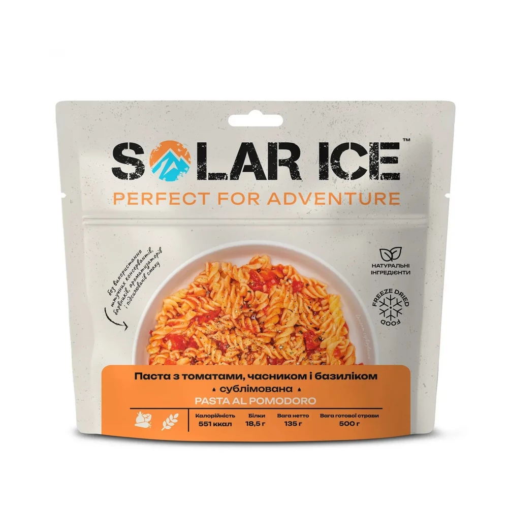Паста Solar Ice з томатами, часником і базиліком (Pomodoro)