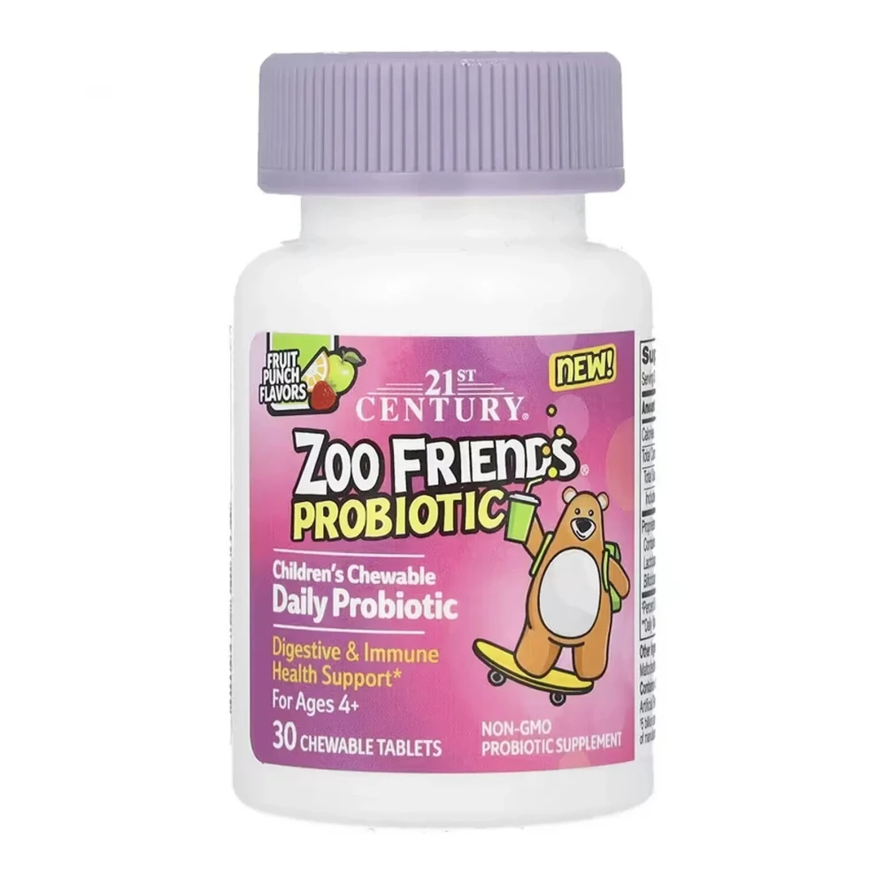 Пробиотики для детей 21st Century Zoo Friends Probiotic - 30 chewable tabs