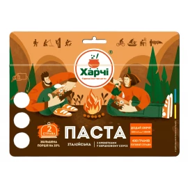 Паста Харчі итальянская XL с креветками в сливочном соусе